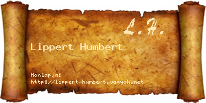 Lippert Humbert névjegykártya